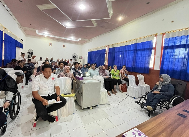 Peserta Post Course Australia Awards Indonesia ( AAI) berkunjung ke Unit Layanan Disabilitas BPBD NTB